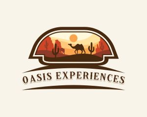 Camel Cactus Desert logo