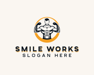 Fitness Bodybuilding Man Logo