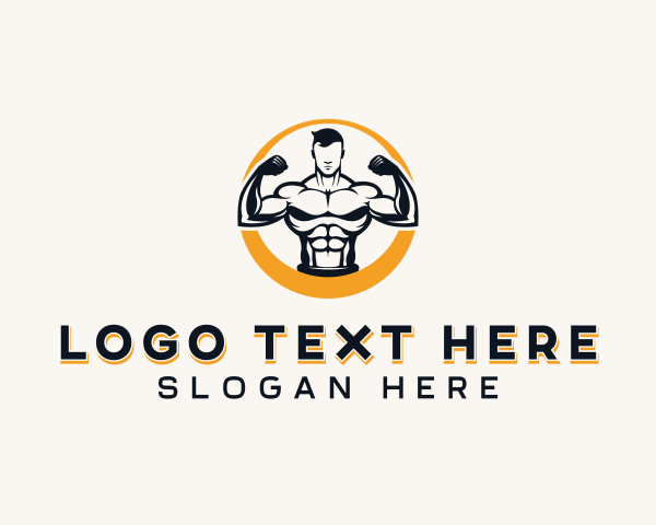 Fitness Bodybuilding Man logo