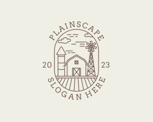 Rural Farm Barn Windmill logo