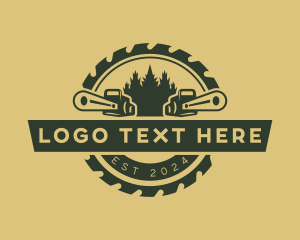 Carpentry Chainsaw Lumberjack logo