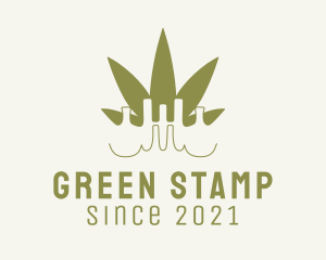 Green Weed Laboratory  logo design