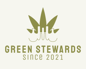 Green Weed Laboratory  logo design