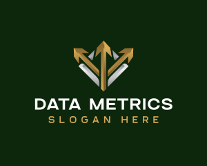 Statistics Investment Arrow logo design