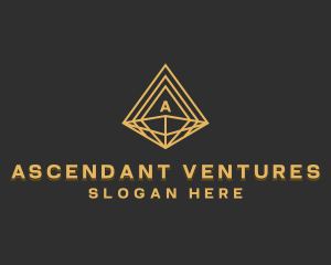 Corporate Diamond Pyramid logo design