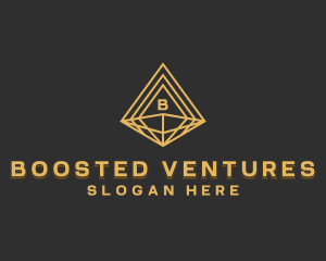 Corporate Diamond Pyramid logo design