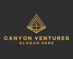 Corporate Diamond Pyramid logo design