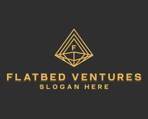 Corporate Diamond Pyramid logo design