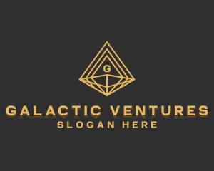 Corporate Diamond Pyramid logo design