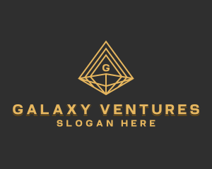 Corporate Diamond Pyramid logo design