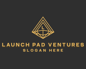 Corporate Diamond Pyramid logo design