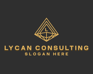 Corporate Diamond Pyramid logo design