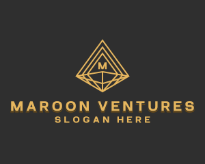 Corporate Diamond Pyramid logo design