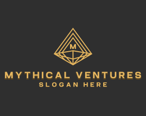 Corporate Diamond Pyramid logo design