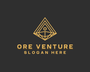 Corporate Diamond Pyramid logo design