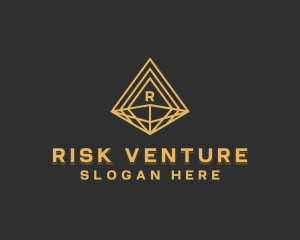 Corporate Diamond Pyramid logo design