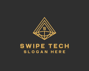 Corporate Diamond Pyramid logo design