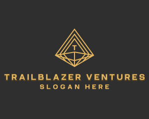 Corporate Diamond Pyramid logo design