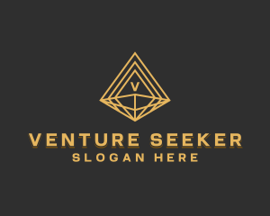 Corporate Diamond Pyramid logo design