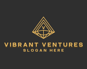 Corporate Diamond Pyramid logo design