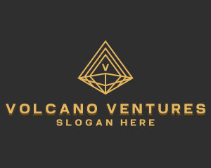 Corporate Diamond Pyramid logo design