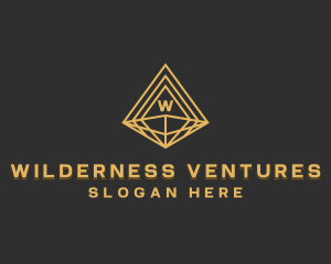 Corporate Diamond Pyramid logo design