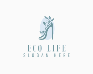 Eco Friendly Stiletto Shoe logo design