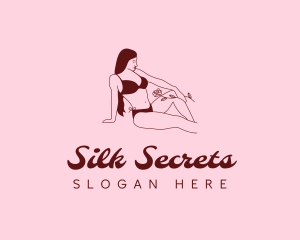 Woman Fashion Bikini logo design