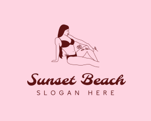 Woman Fashion Bikini logo design