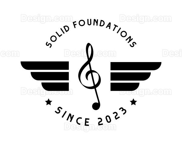 Musical Record Wings Logo