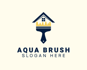 House Painter Brush logo design