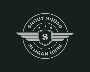 Army Military Wings logo design