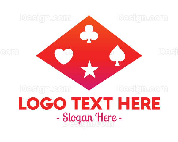 Red Poker Shapes Logo