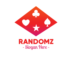 Red Poker Shapes logo