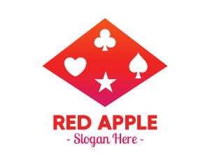 Red Poker Shapes logo