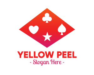 Red Poker Shapes logo design