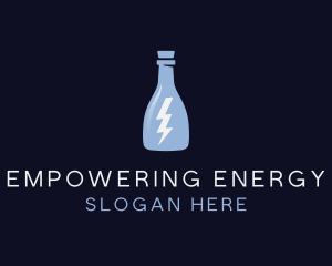 Lightning Energy Bottle logo design