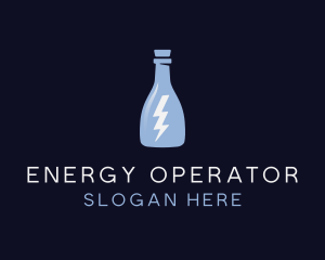 Lightning Energy Bottle logo design