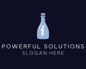 Lightning Energy Bottle logo design