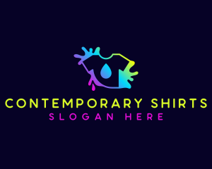 Shirt Printing Splash logo design