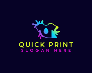 Shirt Printing Splash logo design