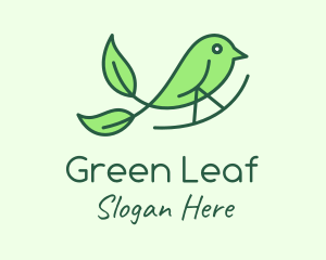 Green Leaf Finch logo design