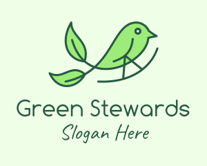 Green Leaf Finch logo design