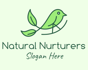 Green Leaf Finch logo design