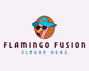 Summer Hat Flamingo logo