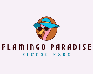 Summer Hat Flamingo logo