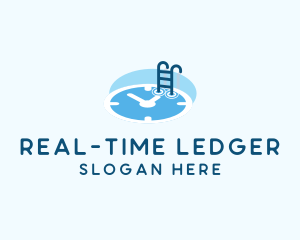 Time Swimming Pool  logo design