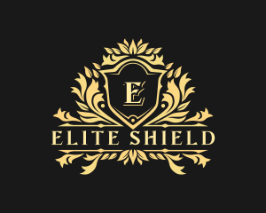 Shield Wreath Crest logo design