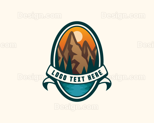 Mountain Peak Hiking Logo