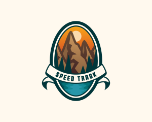 Mountain Peak Hiking Logo